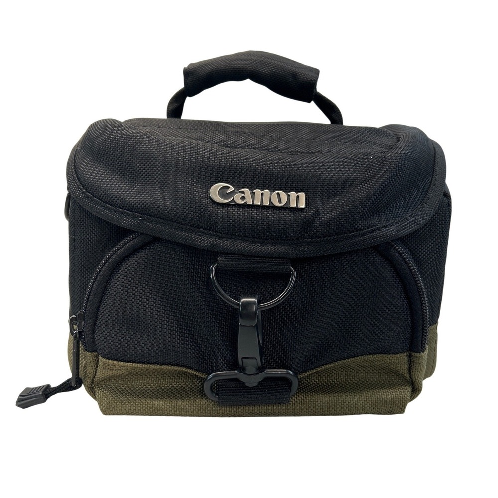 Canon Camera Bag Black Olive Green Padded Waist Belt Case Small Photography